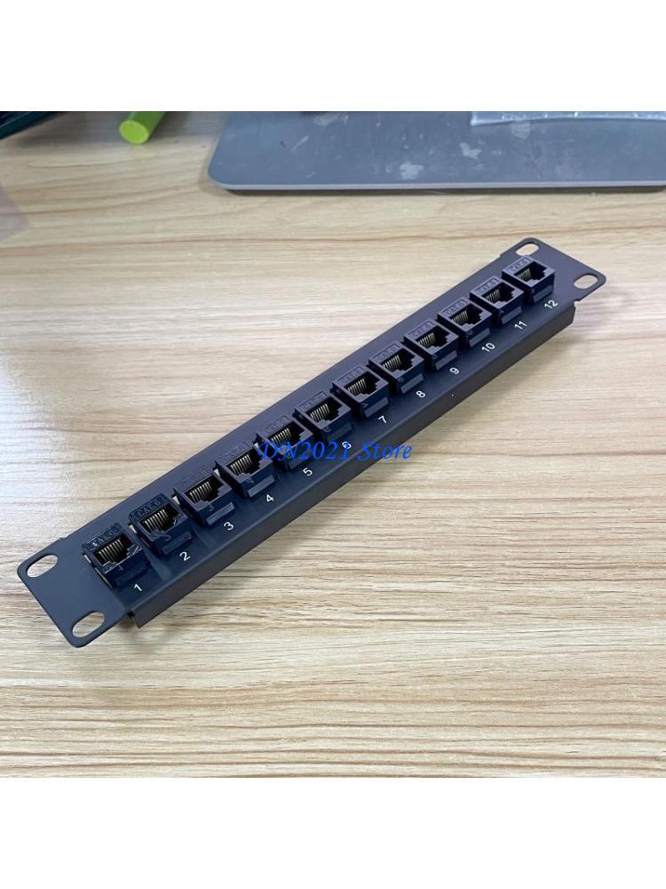 Patch Panel Cat6 - F3KE 12 Port CAT6 RJ45 Pass-Thru