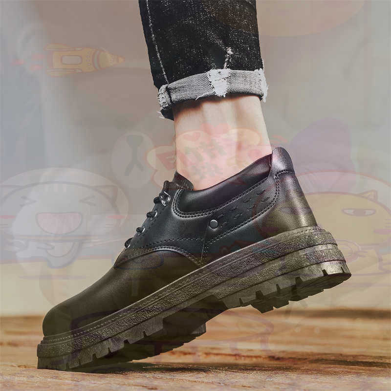 Office Tech Supply - Dark Natural Leather Fashion Trainers Tennis