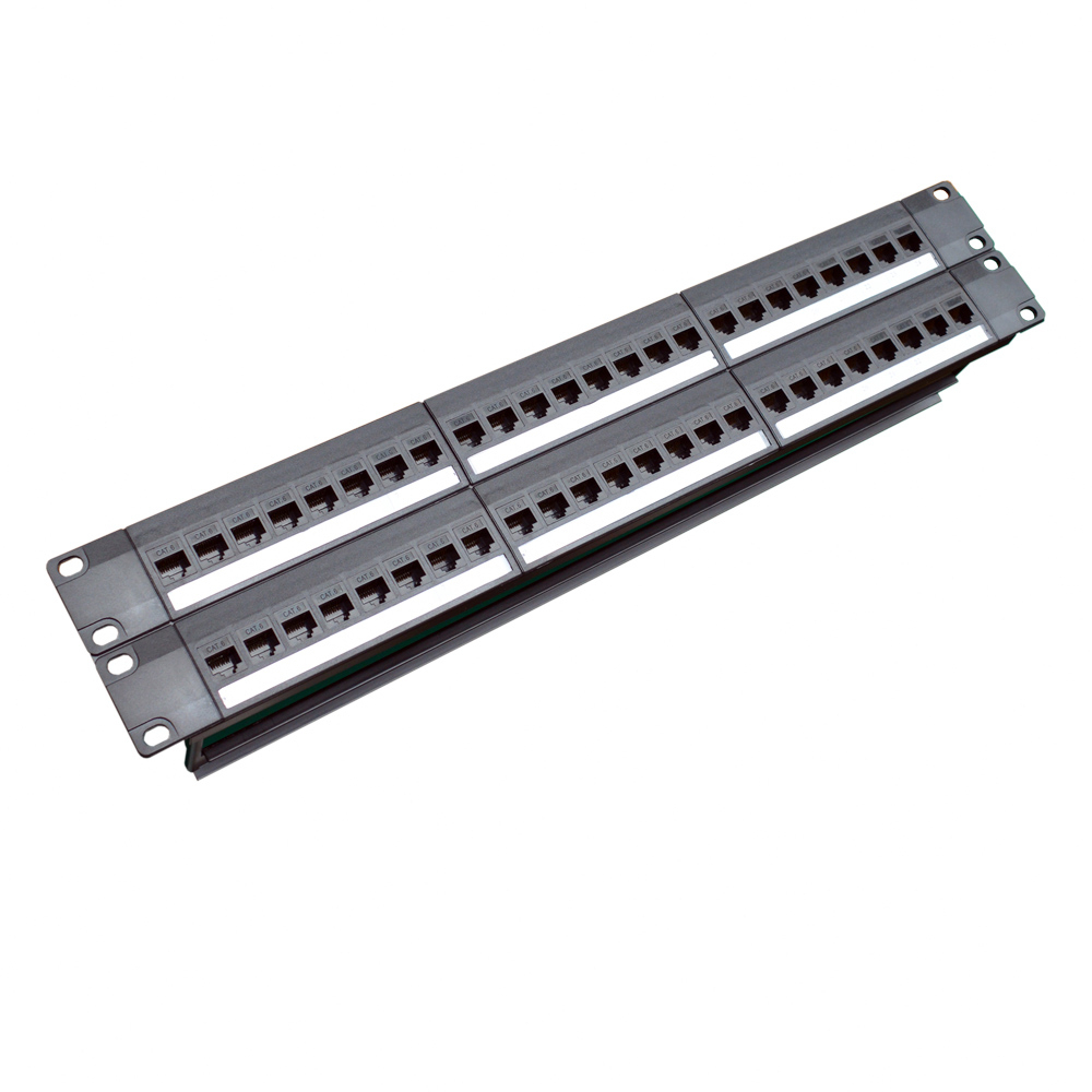19in 2U Cabinet Pass-through 4 - Patch Panel Cat6 review and price